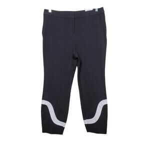 Alfani Petite Ankle Pants Cropped Black White Colorblock Size 8P Stretch Slim